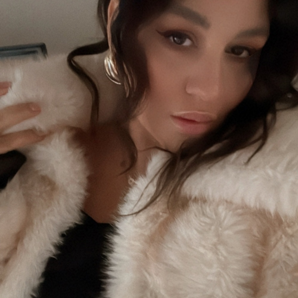 Topshop Cream Teddy Jacket